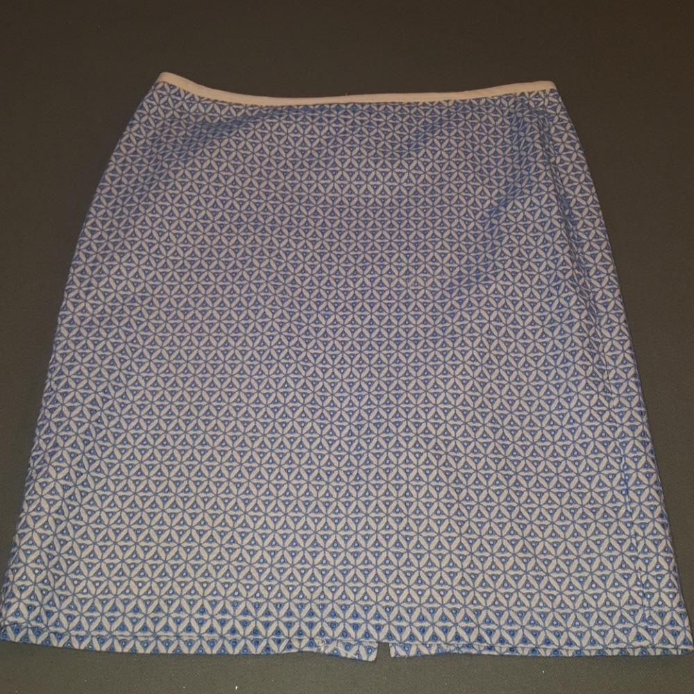 Talbots - Petite Size 8 - Blue/Cream